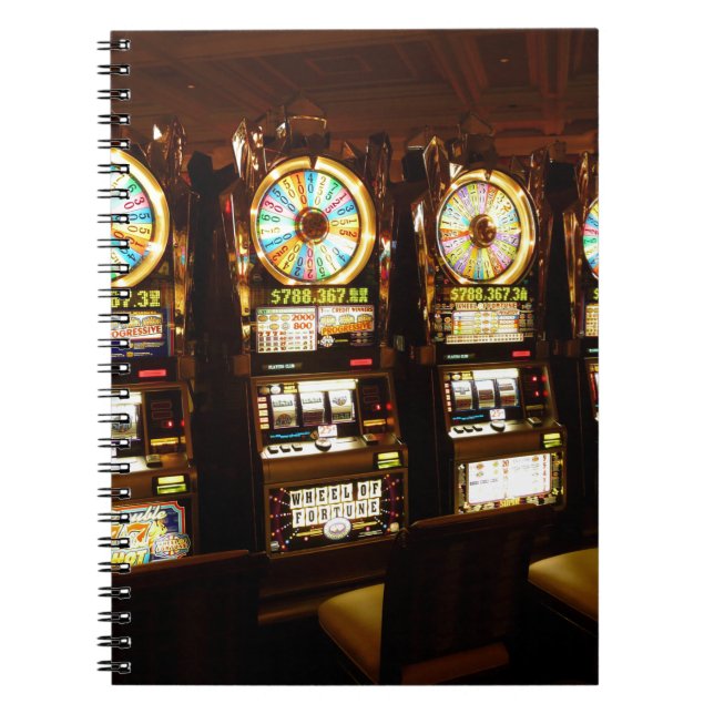 Gambling Machine One Armed Bandit Money Las Vegas Notebook (Front)