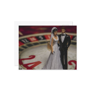 Gambling on Marriage Postcard
