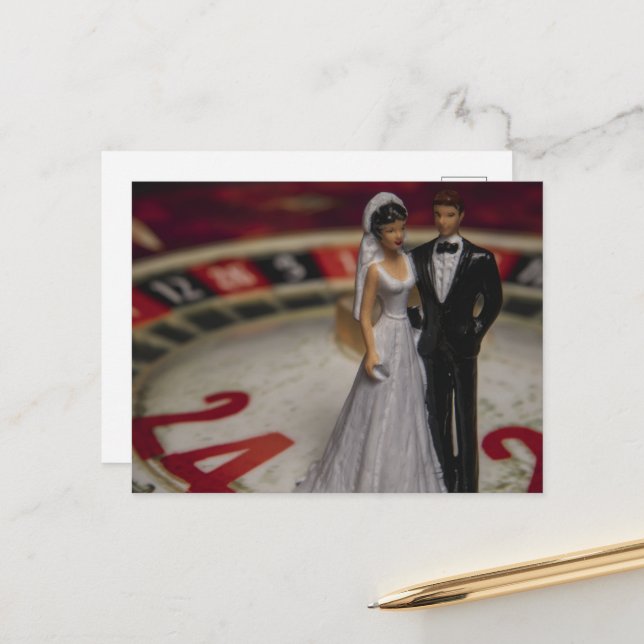 Gambling on Marriage Postcard (Front/Back In Situ)