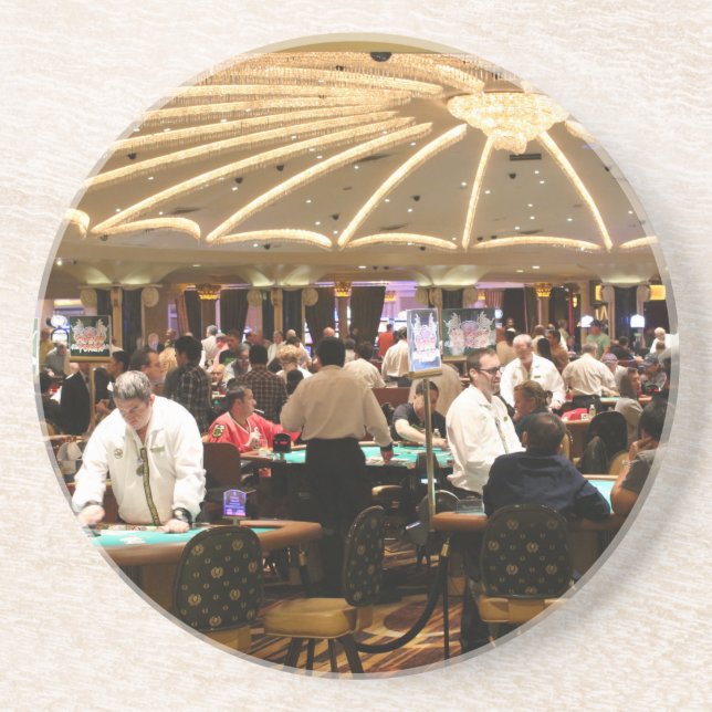 Gambling Roulette Casino Gamble Money Vegas Coaster (Front)