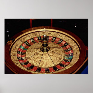 Gambling, roulette poster