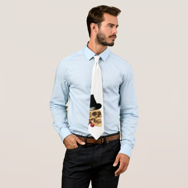 Gambling Skull wedding groom Tie (In Situ)