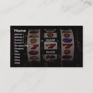 Gambling, slot machines business card