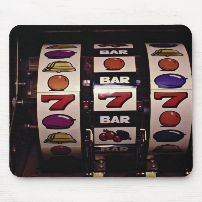 Gambling, slot machines mouse mat (Front)