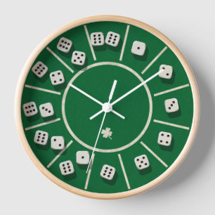 Gambling table dice clock