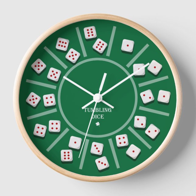 Gambling table dice round clock (Front)