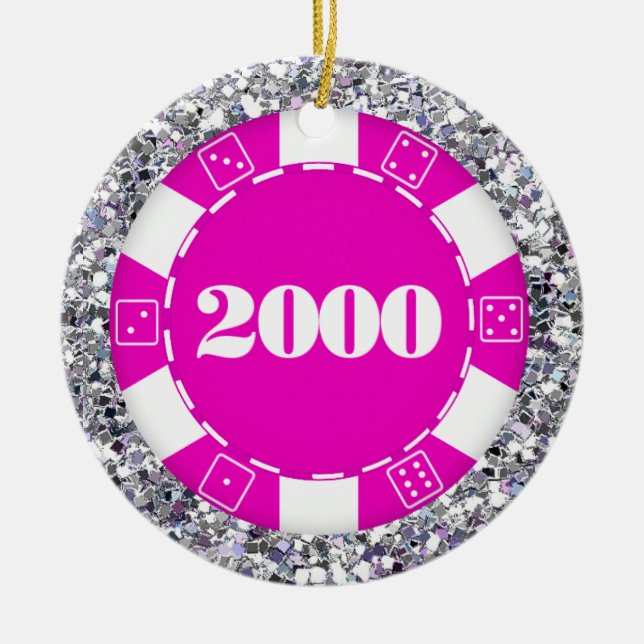 Gambling - Vegas Ceramic Tree Decoration (Front)