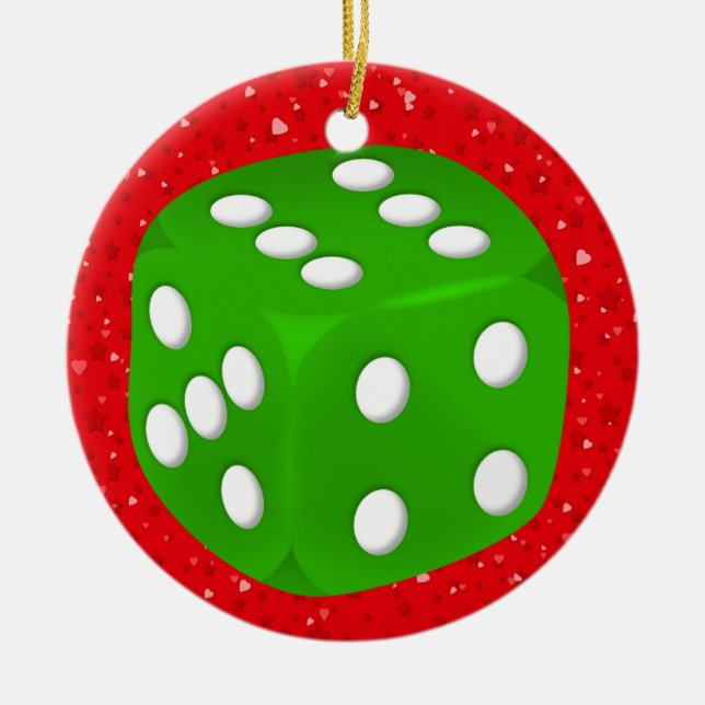 Gambling - Vegas Ceramic Tree Decoration (Front)