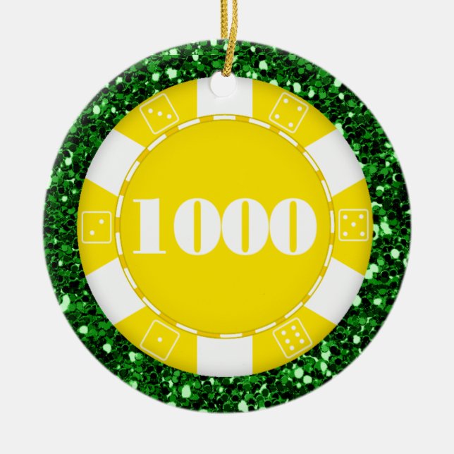 Gambling - Vegas Ceramic Tree Decoration (Front)