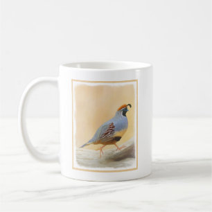 Gambrel's Quail Painting Original Bird Art Coffee Mug