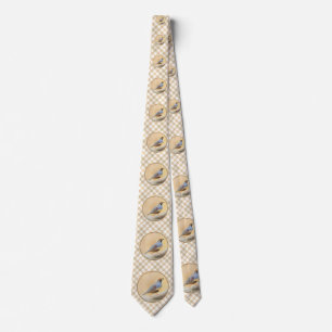 Gambrel's Quail Painting Original Bird Art Tie