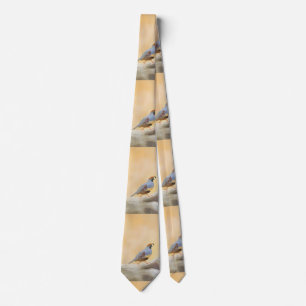 Gambrel's Quail Painting Original Bird Art Tie