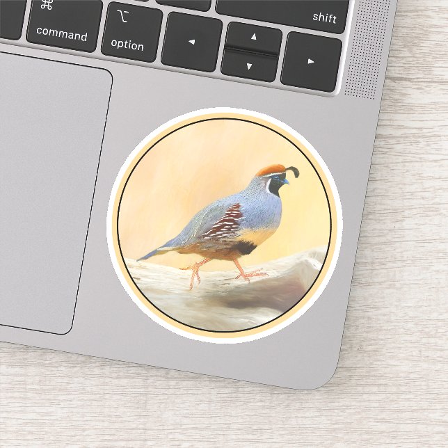 Gambrel's Quail Painting  - Original Wild Bird Art (Detail)