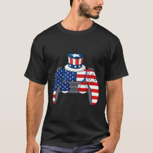 Game 4th Of July Gaming Funny Boys Kids Teens Game T-Shirt