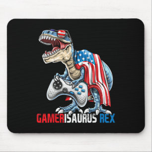 Game 4th Of July T Rex Dinosaur Amerisaurus Rex Bo Mouse Mat