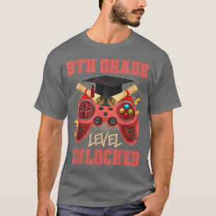 Game 9th Grade Level Unlocked Video Game Cool Back T-Shirt