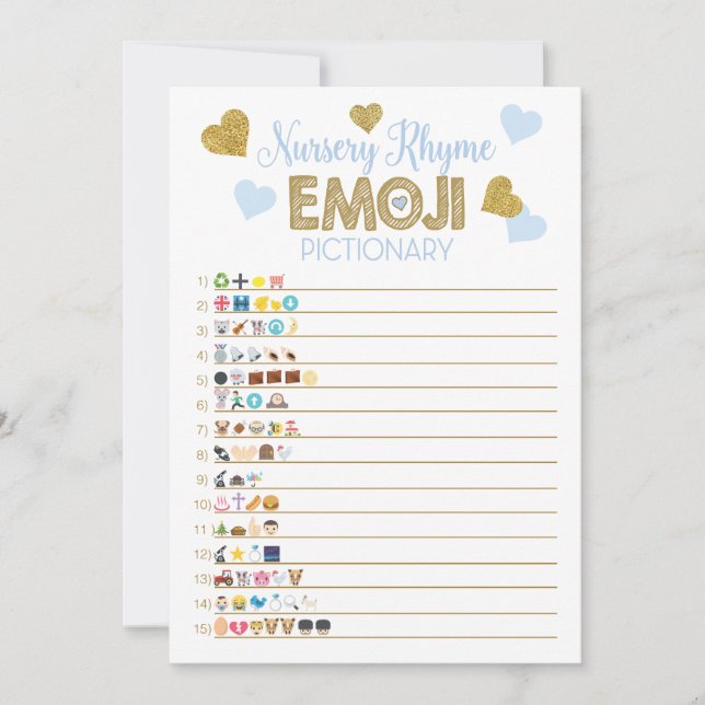 Game Baby Shower Nursery Rhyme & Price is Right Invitation (Front)