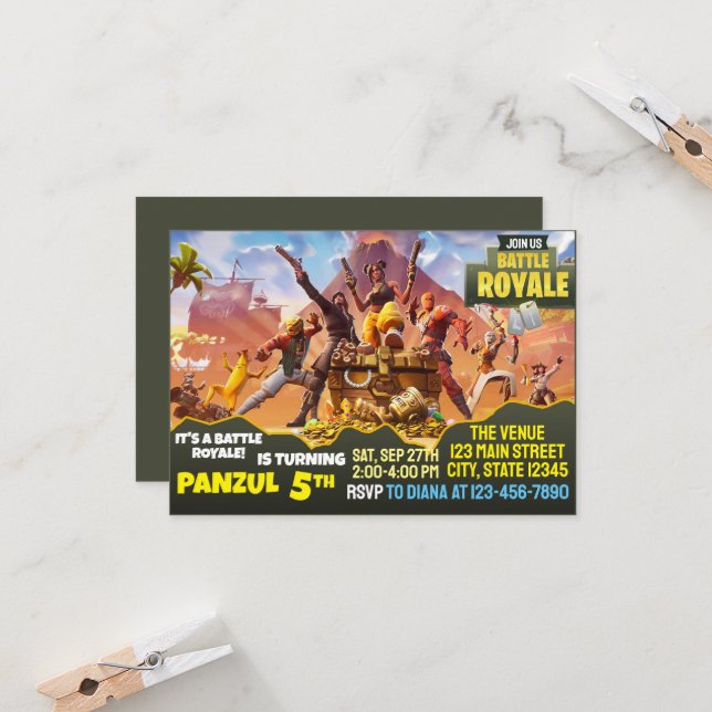 Game Battle Invitation (Front/Back In Situ)