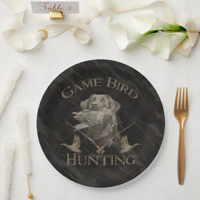 Game Bird hunting   Paper Plate (Wedding)