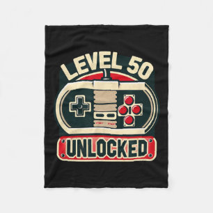 Game Birthday Tee For Men & Women Level 50 Unl Fleece Blanket