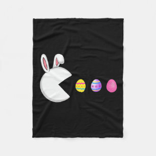 Game Bunny Eggs Easter Gamer Kids Boys Men Gaming  Fleece Blanket