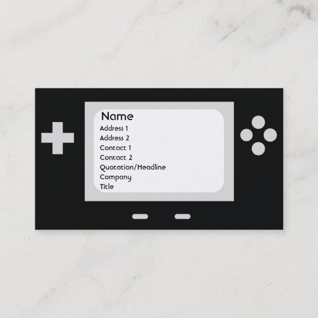 Game - Business Business Card (Front)