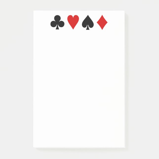 Game cards Playing cards Diamond Club Heart Spade Post-it Notes (Front)