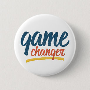 Game Changer Retro Distressed 6 Cm Round Badge