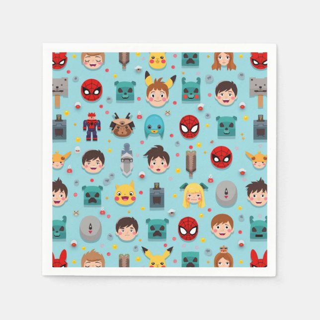 Game character, boys' party, Nevkin Napkin (Front)