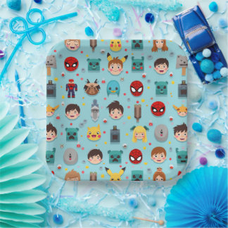 Game character boy's party plate