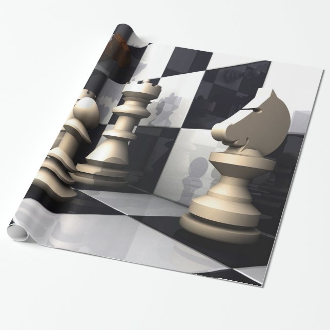 Game Chess Style Wrapping Paper (Unrolled)