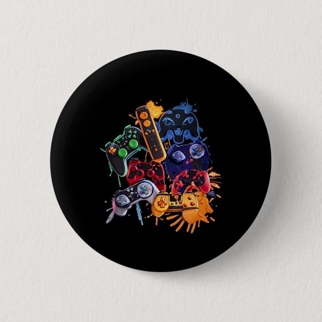 Game Control All The Things Video Game Controller  6 Cm Round Badge (Front)