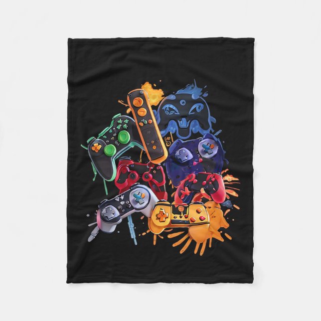 Game Control All The Things Video Game Controller  Fleece Blanket (Front)