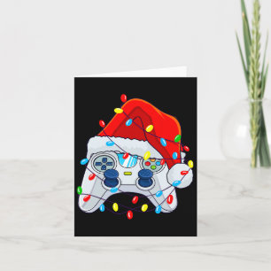 Game Controller Christmas Santa Hat Gamer Boys 1  Card
