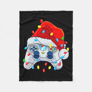 Game Controller Christmas Santa Hat Gamer Boys 1  Fleece Blanket