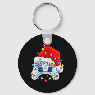 Game Controller Christmas Santa Hat Gamer Boys 1  Key Ring