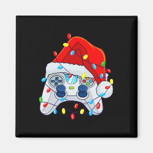 Game Controller Christmas Santa Hat Gamer Boys 1 Magnet