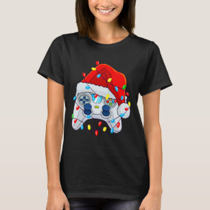 Game Controller Christmas Santa Hat Gamer Boys 1  T-Shirt