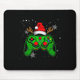 Game Controller Christmas Santa Hat Gamer Boys 2 Mouse Mat