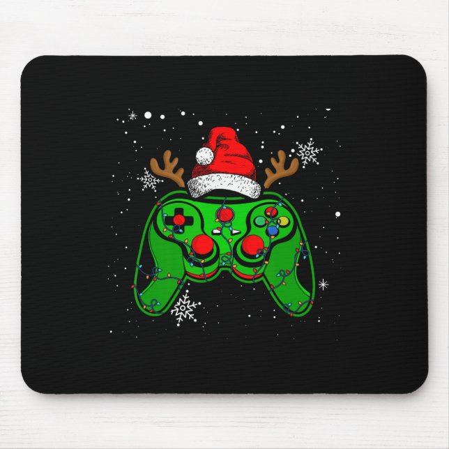 Game Controller Christmas Santa Hat Gamer Boys 2  Mouse Mat (Front)