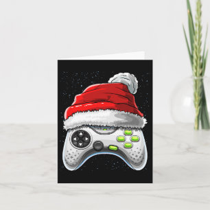 Game Controller Christmas Santa Hat Gamer Gift Boy Card