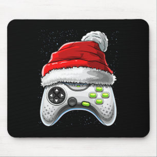 Game Controller Christmas Santa Hat Gamer Gift Boy Mouse Mat
