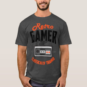 Game Controller Classically Trained Orange Retro T-Shirt