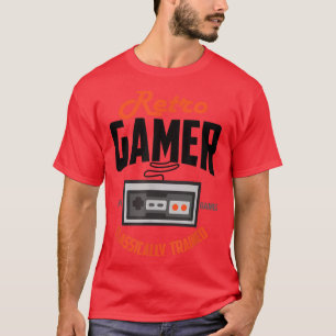 Game Controller Classically Trained Orange Retro T-Shirt