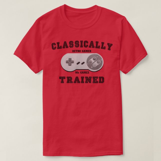 Game Controller Classically Trained  Retro Gamer 9 T-Shirt (Design Front)