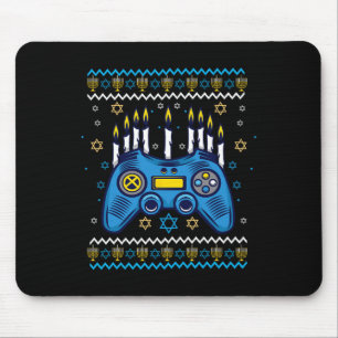 Game Controller Hanukkah Menorah Candles Jewish Ga Mouse Mat