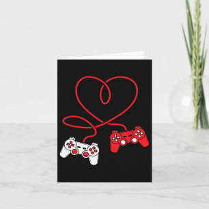 Game Controller Heart Funny Valentines Day Boy &am Card