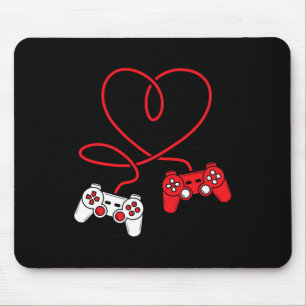 Game Controller Heart Funny Valentines Day Boy &am Mouse Mat
