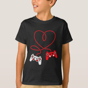 Game Controller Heart Funny Valentines Day Boy &am T-Shirt