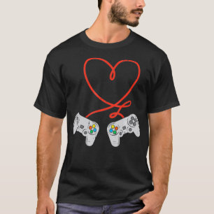 Game Controller Heart Mens Valentines Day Gamer Bo T-Shirt